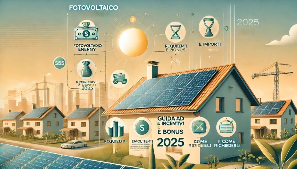Fotovoltaico, guida ad incentivi e bonus 2025: requisiti, importi e come richiederli