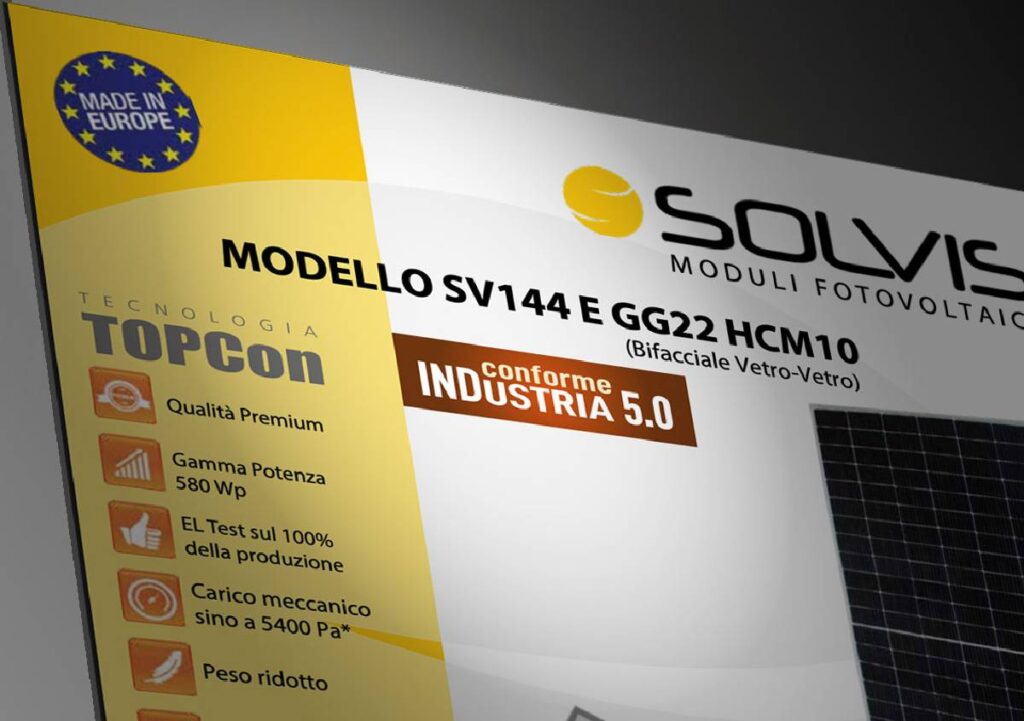 Omnisun per Industria 5.0: Solvis, i pannelli certificati e prodotti in EU