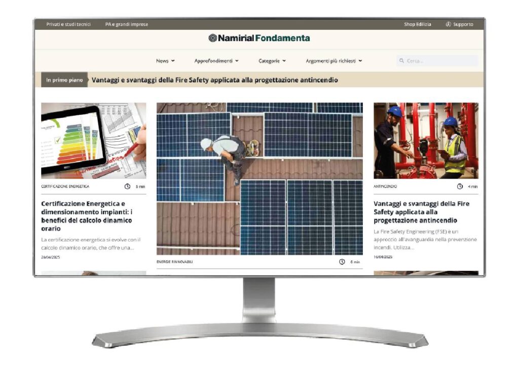 Namirial Fondamenta, magazine online per il settore edilizia