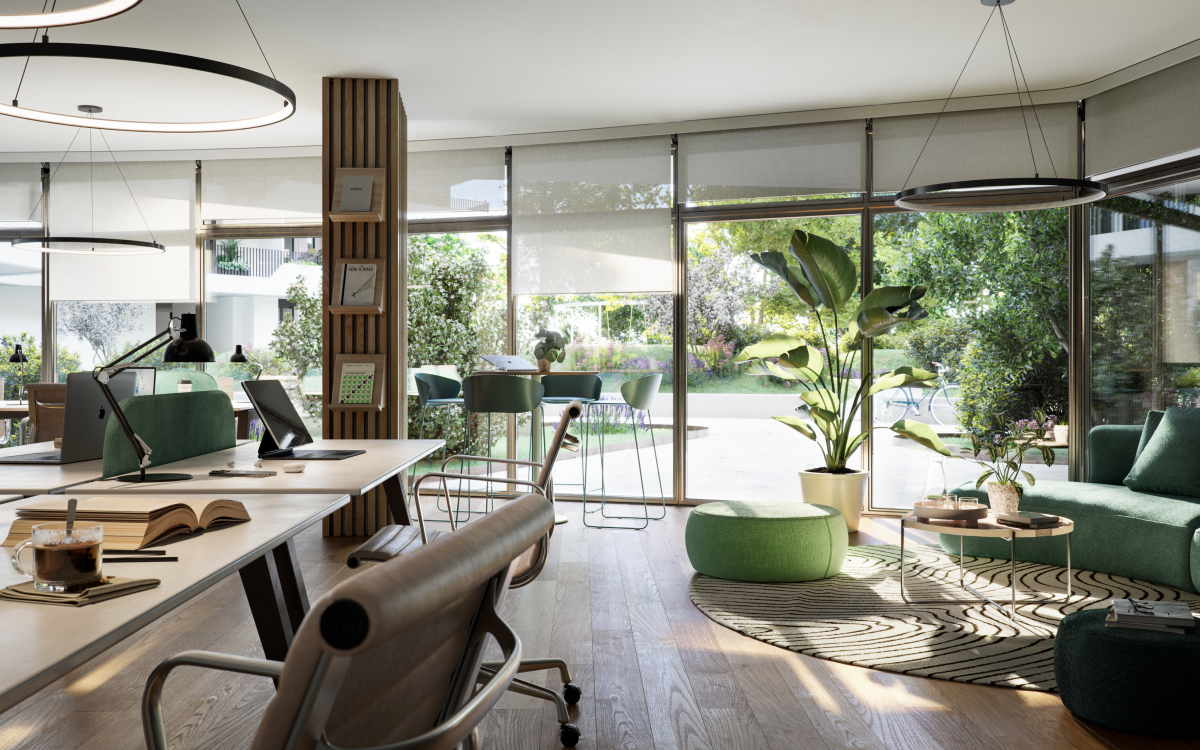 Interno di Terrazze Talenti a Roma, progetto dello studio milanese Vittorio Grassi Architects
