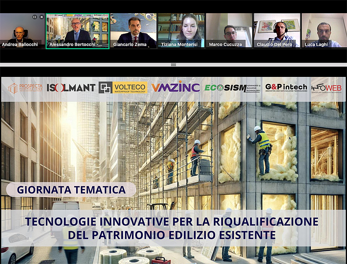 Convegno Prospecta Formaione - Infoweb dedicato alle tecnologie innovative per la riqualificazione efficiente del patrimonio edilizio esistente