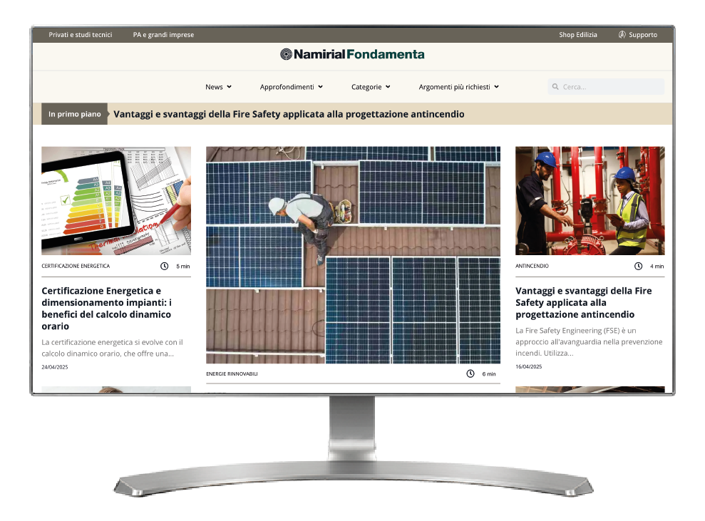 Namirial Fondamenta, magazine online per il settore edilizia