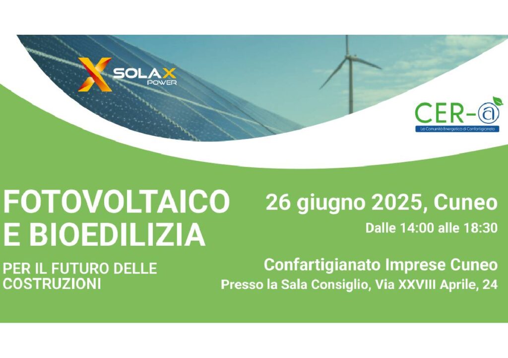 Energia pulita ed edilizia verde: il seminario di SolaX Power Italia a Cuneo