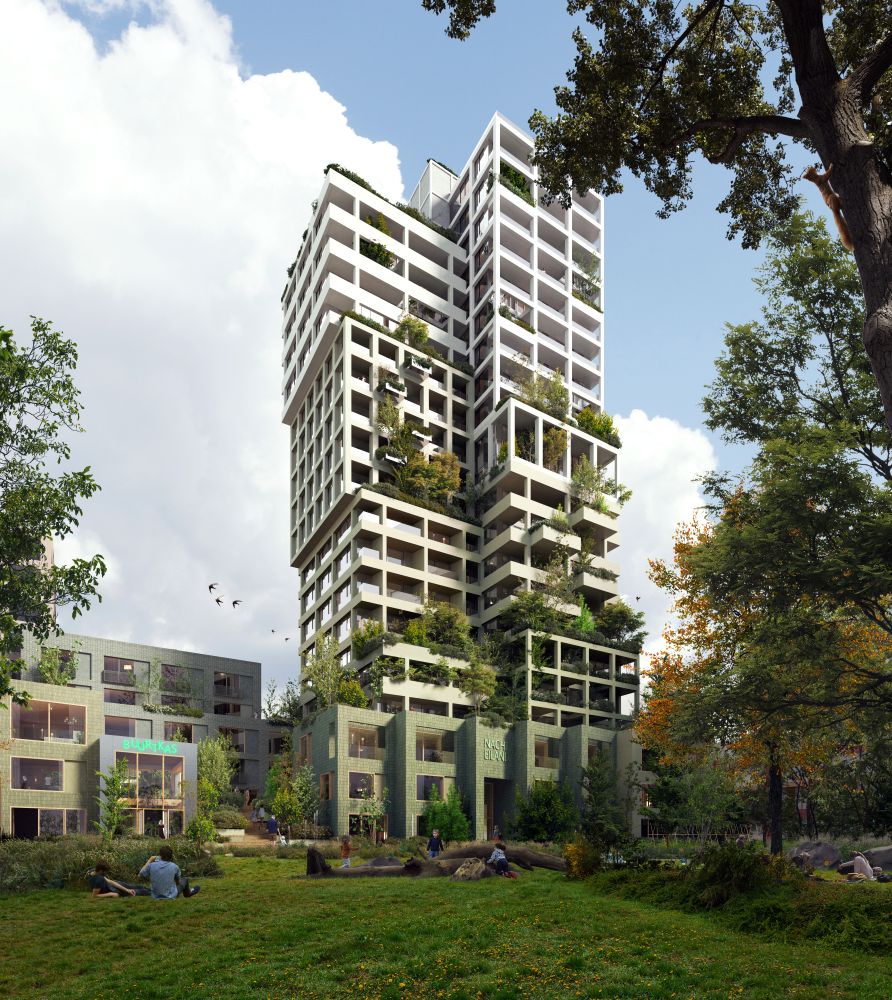 La torre ibrida e flessibile Nachteiland ad Amsterdam