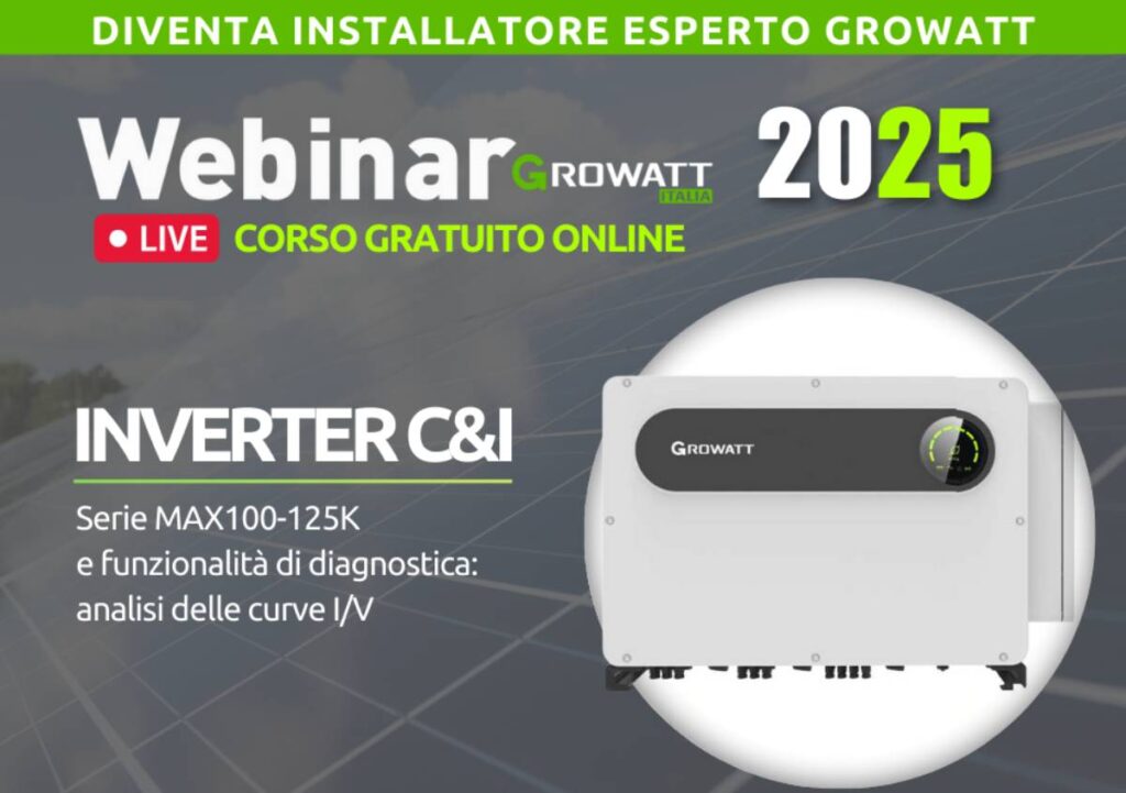 Gli webinar Growatt Italia per diventare installatore fotovoltaico esperto