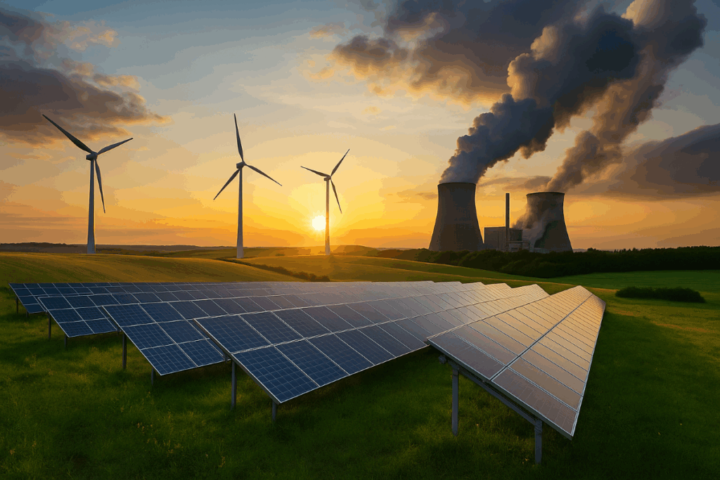 Transizione energetica: le rinnovabili nel primo semestre 2025 sorpassano il carbone
