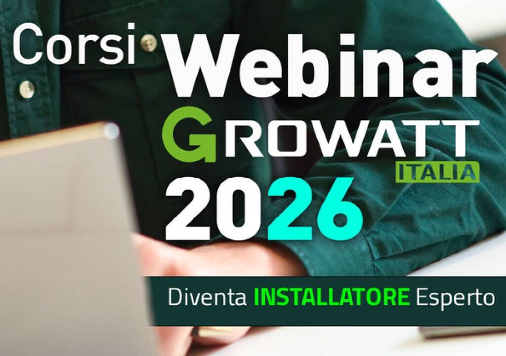 Formazione gratuita GROWATT Italia: impara da professionisti del fotovoltaico