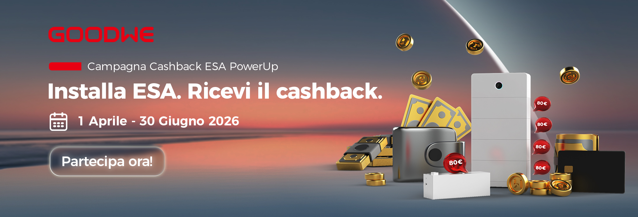 Nuovo sistema di accumulo ESA: GoodWe attiva il cashback per gli installatori 