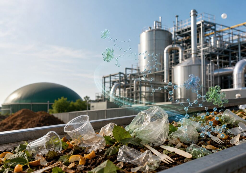 Bioplastiche per biometano: enzimi e tecnologia migliorano la gestione circolare dei rifiuti