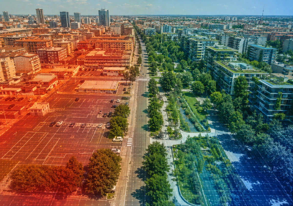 Isole di calore urbane: lo studio ISPRA mostra come riforestazione e depavimentazione riducono le temperature
