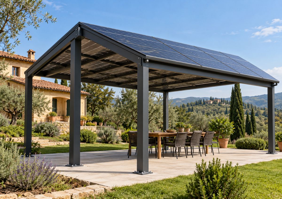 Pergola fotovoltaica, quando è necessario il permesso di costruire
