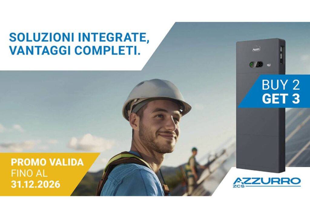 Inverter ibridi ZP3: con BUY 2 GET 3 di ZCS Azzurro il terzo è in omaggio